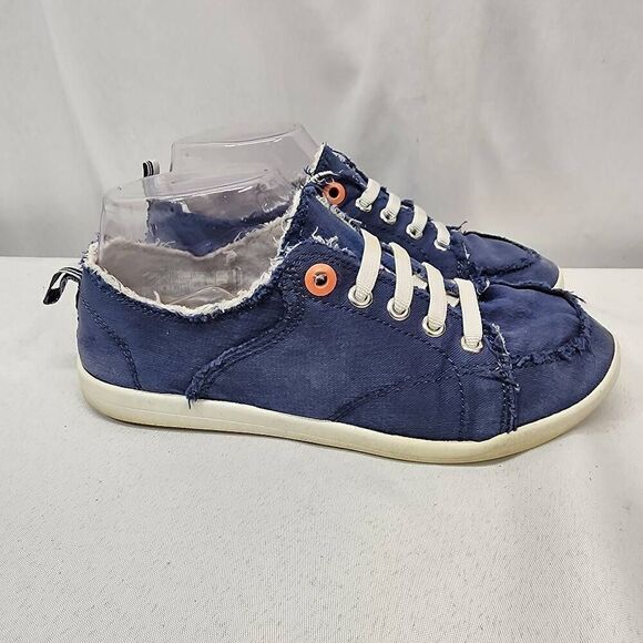 Vionic Pismo Women's 6 Casual Supportive Sneaker Navy Canvas Comfort - Picture 2 of 8